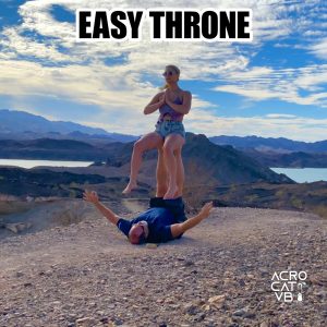 Easy Throne - Acro Yoga 757 Pose Jeff Miller & Maddie Mograbi