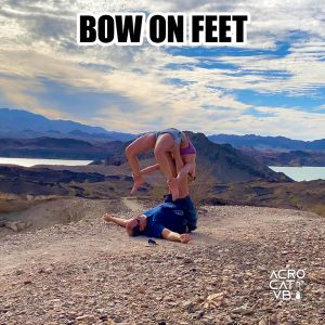 Bow On Feet Reverse - Acro Yoga 757 Pose Jeff Miller & Maddie Mograbi