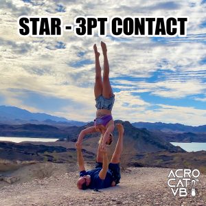 Star 3pt Contact - Acro Yoga 757 Pose Jeff Miller & Maddie Mograbi