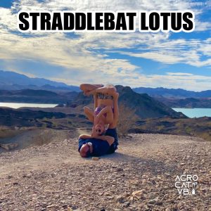 StraddleBat Lotus - Acro Yoga 757 Pose Jeff Miller & Maddie Mograbi