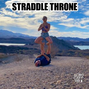 Straddle Throne - Acro Yoga 757 Pose Jeff Miller & Maddie Mograbi