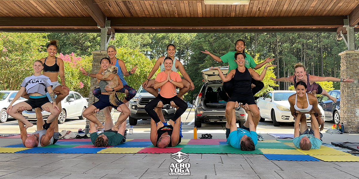 Acro Yoga Group Pose
